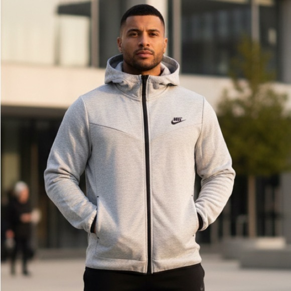 Nike Other - Nike Tech Fleece Full Zip Hoodie Light Gray Men Size L Casual Athletic